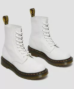 New In Dr. Martens 1460 Pascal Virginia Soft Leather Boots White