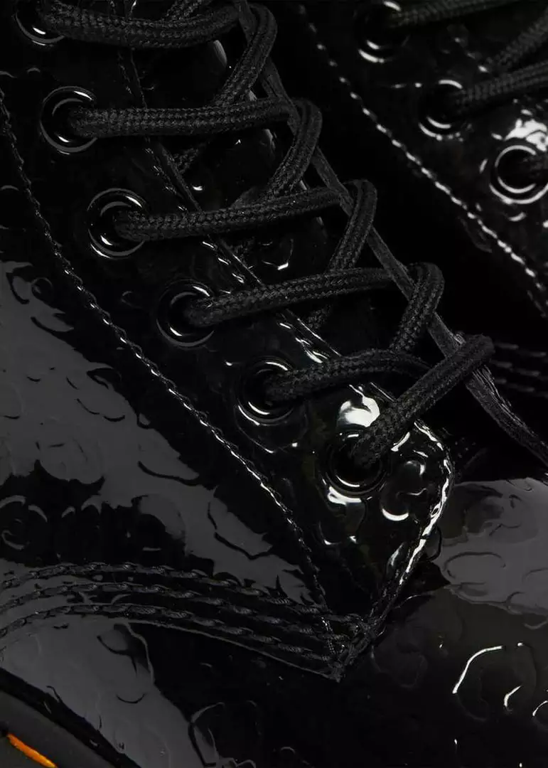 Dr. Martens 1460 Leopard Patent Boots Black New In 5 Dr. Martens 1460 Leopard Patent Boots Black New In