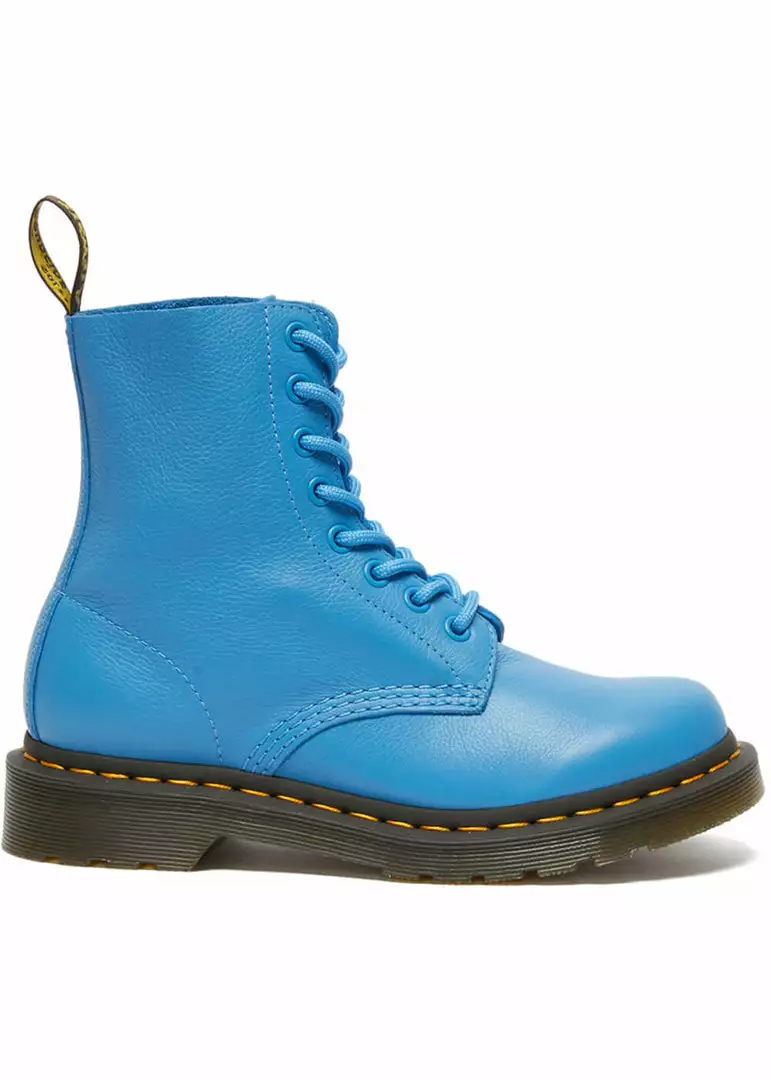 Dr. Martens 1460 Pascal Virginia Soft Leather Boots Mid Blue New In 7 Dr. Martens 1460 Pascal Virginia Soft Leather Boots Mid Blue New In