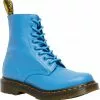 Dr. Martens 1460 Pascal Virginia Soft Leather Boots Mid Blue New In