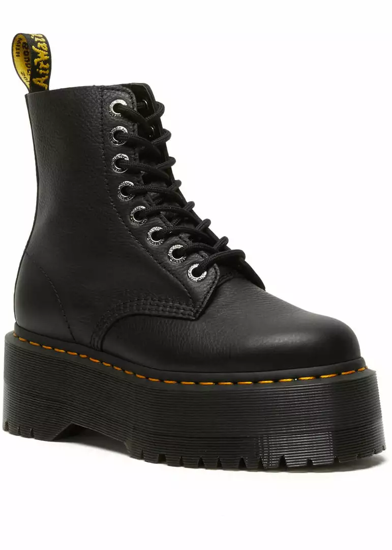 Dr. Martens 1460 Pascal Max Pisa Soft Leather Platform Boots Black 3 Dr. Martens 1460 Pascal Max Pisa Soft Leather Platform Boots Black