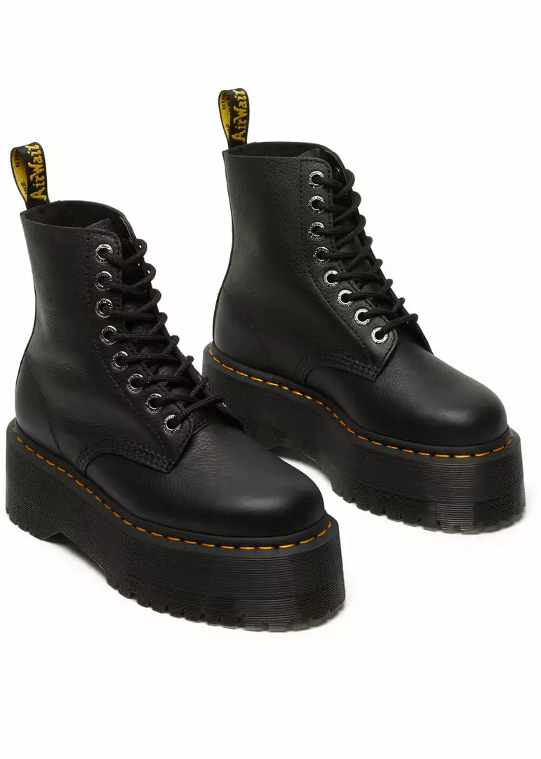 Dr. Martens 1460 Pascal Max Pisa Soft Leather Platform Boots Black 11 Dr. Martens 1460 Pascal Max Pisa Soft Leather Platform Boots Black