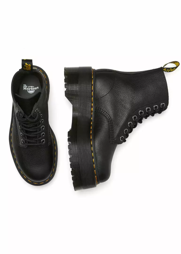 Dr. Martens 1460 Pascal Max Pisa Soft Leather Platform Boots Black 10 Dr. Martens 1460 Pascal Max Pisa Soft Leather Platform Boots Black