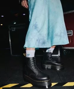 Dr. Martens 1460 Pascal Max Pisa Soft Leather Platform Boots Black