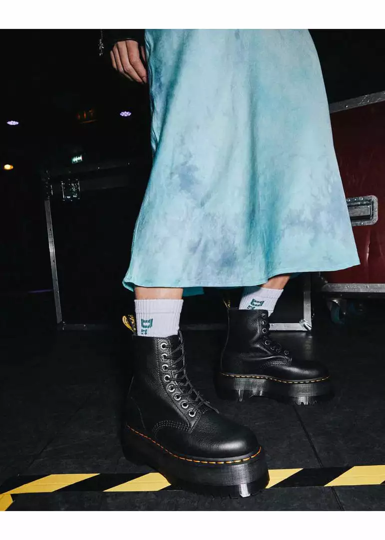 Dr. Martens 1460 Pascal Max Pisa Soft Leather Platform Boots Black 4 Dr. Martens 1460 Pascal Max Pisa Soft Leather Platform Boots Black