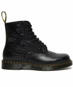 New In Dr. Martens 1460 Flame Smooth Leather Boots Black 15 New In Dr. Martens 1460 Flame Smooth Leather Boots Black