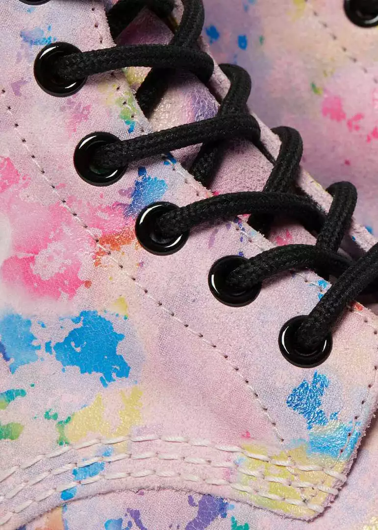 New In Dr. Martens 1460 Pascal Tutti Frutti Suède Rainbow Boots Pink