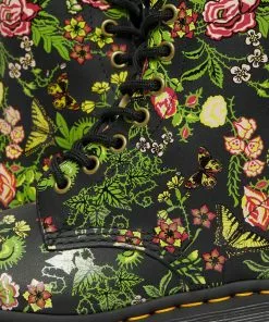 New In Dr. Martens 1460 Bloom Leather Boots Black