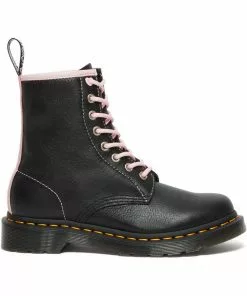 New In Dr. Martens 1460 Virginia Soft Leather Boots Black Chalk Pink 10 New In Dr. Martens 1460 Virginia Soft Leather Boots Black Chalk Pink