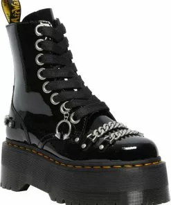 Dr. Martens Jadon Max Chain Patent Platform Boots Black