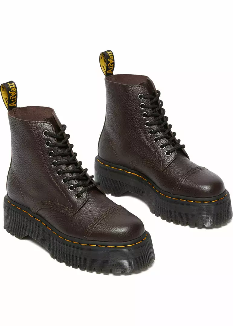 Dr. Martens Sinclair Nappa Leather Plateau Boots Burgundy New In 7 Dr. Martens Sinclair Nappa Leather Plateau Boots Burgundy New In