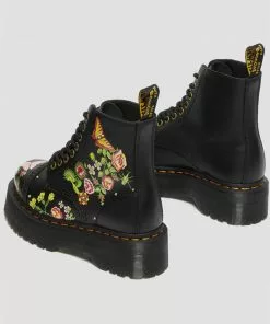 Dr. Martens Sinclair Bloom Leather Platform Boots Black New In 19 Dr. Martens Sinclair Bloom Leather Platform Boots Black New In