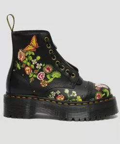 Dr. Martens Sinclair Bloom Leather Platform Boots Black New In 16 Dr. Martens Sinclair Bloom Leather Platform Boots Black New In