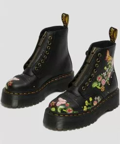 Dr. Martens Sinclair Bloom Leather Platform Boots Black New In 17 Dr. Martens Sinclair Bloom Leather Platform Boots Black New In