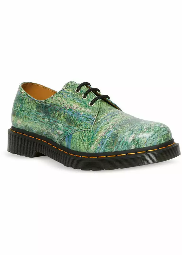New In Dr. Martens X National Gallery 1461 Monet Lily Pond Shoes Multi 3 New In Dr. Martens X National Gallery 1461 Monet Lily Pond Shoes Multi