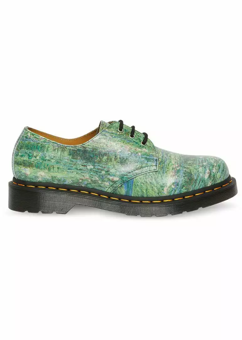 New In Dr. Martens X National Gallery 1461 Monet Lily Pond Shoes Multi 5 New In Dr. Martens X National Gallery 1461 Monet Lily Pond Shoes Multi