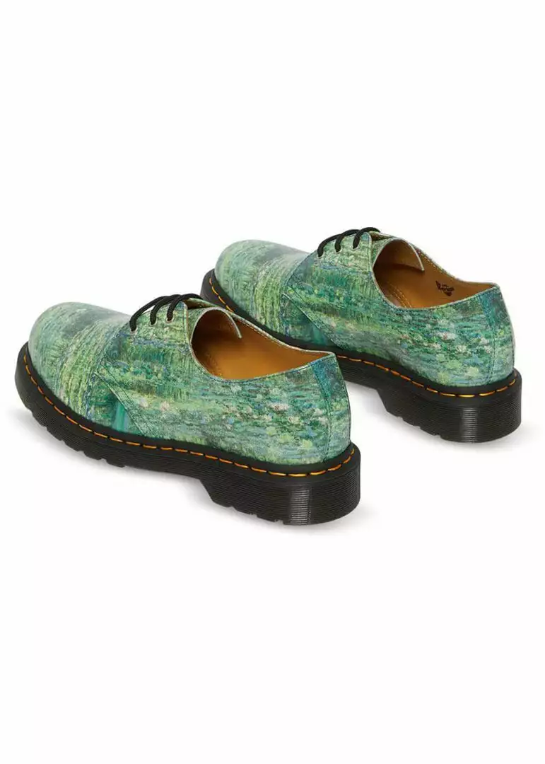New In Dr. Martens X National Gallery 1461 Monet Lily Pond Shoes Multi 7 New In Dr. Martens X National Gallery 1461 Monet Lily Pond Shoes Multi