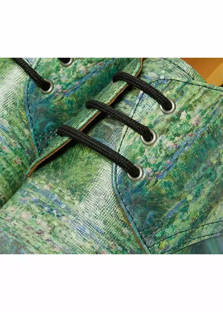 New In Dr. Martens X National Gallery 1461 Monet Lily Pond Shoes Multi 4 New In Dr. Martens X National Gallery 1461 Monet Lily Pond Shoes Multi