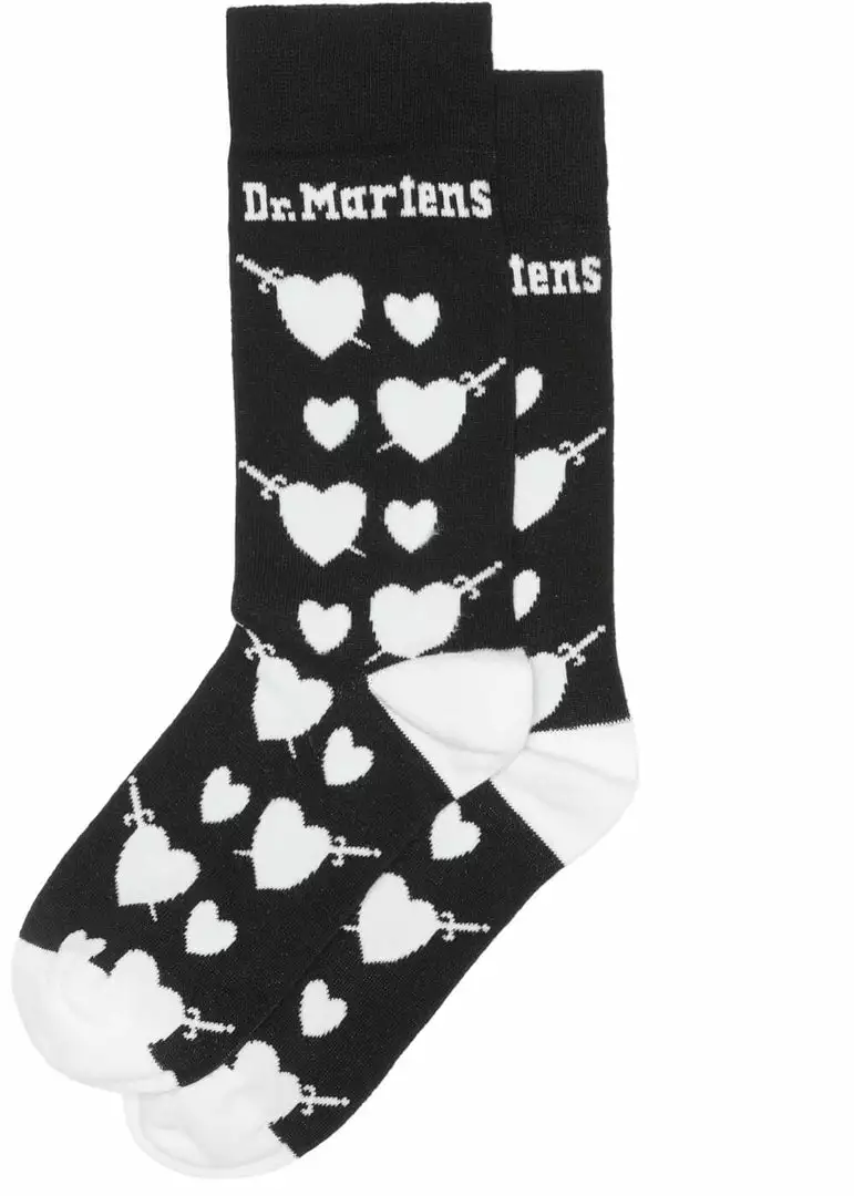 Dr. Martens Heart Socks Black New In 3 Dr. Martens Heart Socks Black New In