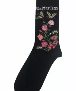 Dr. Martens Flower Socks Black New In