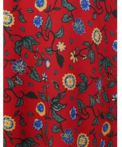 New In Bright & Beautiful Ali Tropical Floral 70's Dress Red 10 New In Bright & Beautiful Ali Tropical Floral 70's Dress Red