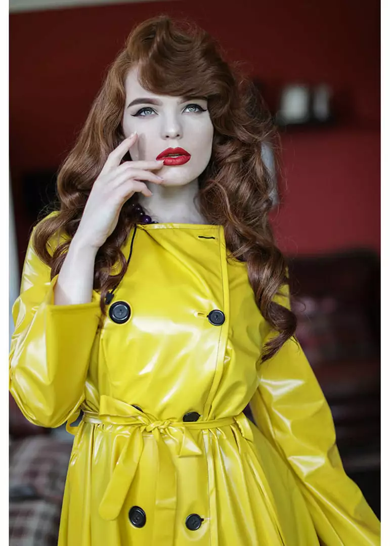 Elements Rainwear Vintage PVC 50's Raincoat Yellow 3 Elements Rainwear Vintage PVC 50's Raincoat Yellow