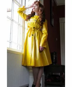 Elements Rainwear Vintage PVC 50's Raincoat Yellow