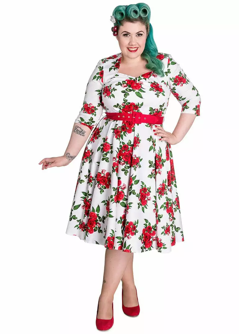 Dresses Hell Bunny Eternity 50's Swing Dress White 3 Dresses Hell Bunny Eternity 50's Swing Dress White