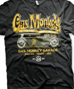 Gas Monkey Garage Men Hot Rod T-Shirt Black