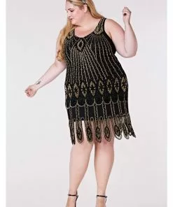 Gatsbylady Molly 1920's Flapper Dress Black 14 Gatsbylady Molly 1920's Flapper Dress Black