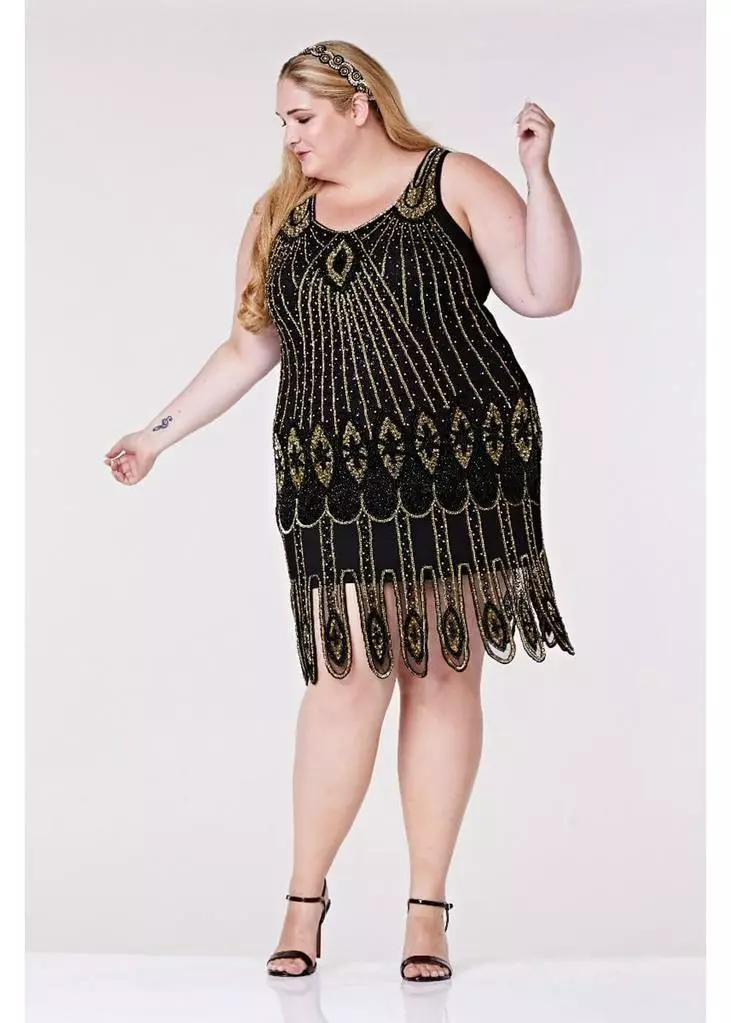Gatsbylady Molly 1920's Flapper Dress Black 8 Gatsbylady Molly 1920's Flapper Dress Black