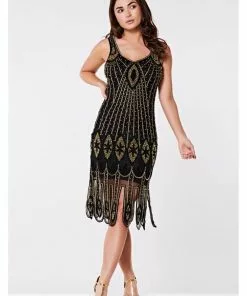 Gatsbylady Molly 1920's Flapper Dress Black