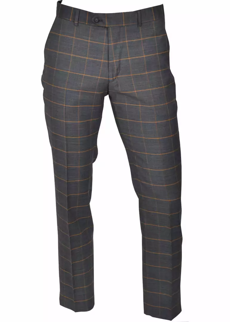 New In Gibson London Oliver Check Trousers Grey 4 New In Gibson London Oliver Check Trousers Grey