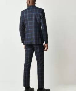 Gibson London Harry Check Jacket Teal New In