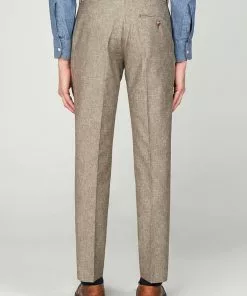 Gibson London Dwayne Linen Trousers Stone New In