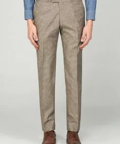 Gibson London Dwayne Linen Trousers Stone New In