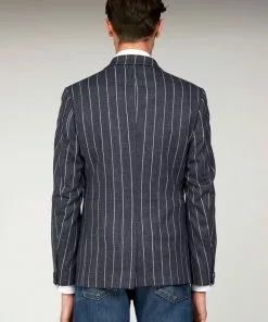 Gibson London Pearson Stripe Jacket Blue 9 Gibson London Pearson Stripe Jacket Blue