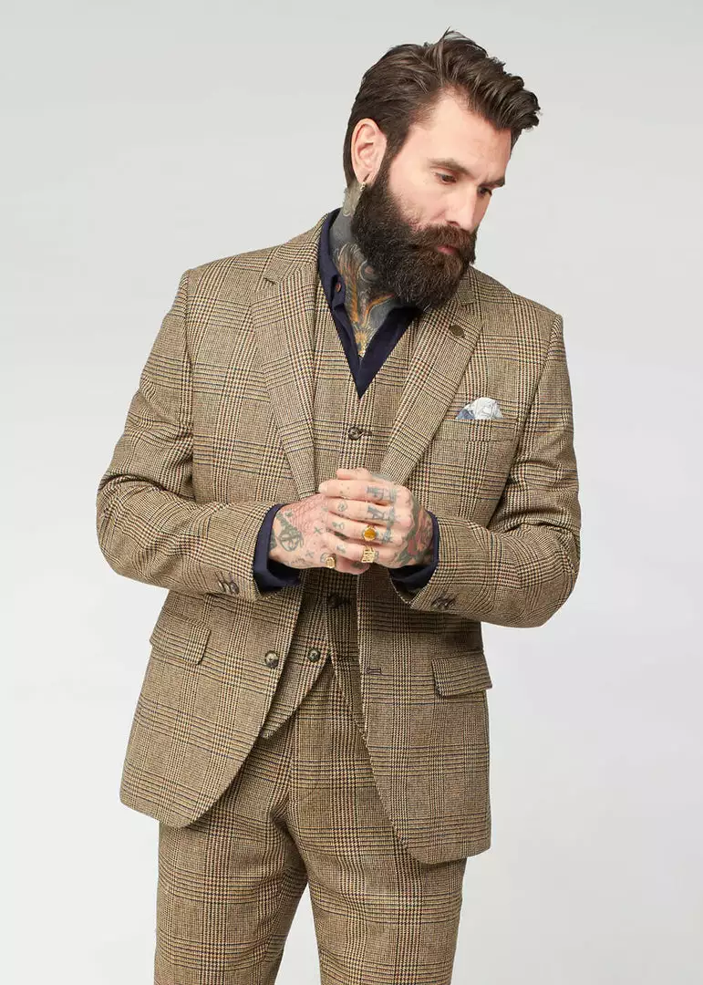 Gibson London Sean Check Jacket Brown 3 Gibson London Sean Check Jacket Brown