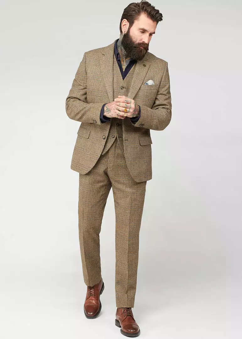 Gibson London Sean Check Jacket Brown 8 Gibson London Sean Check Jacket Brown