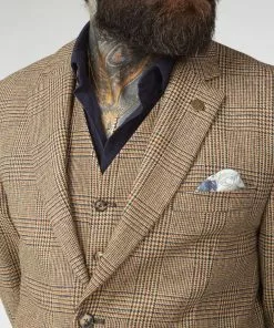 Gibson London Sean Check Jacket Brown