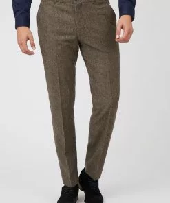 Gibson London Roger Trousers Brown New In