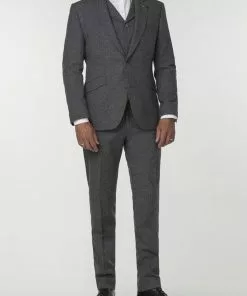 Gibson London Simon Tweed Trousers Grey