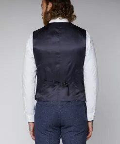 Gibson London Danny Tweed Trousers Blue