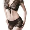 Grey Velvet Sophie Lace Set Black 2 Grey Velvet Sophie Lace Set Black
