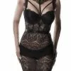 Grey Velvet Tess Lace Set Black