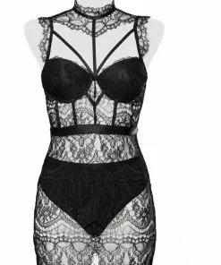 Grey Velvet Tess Lace Set Black 10 Grey Velvet Tess Lace Set Black