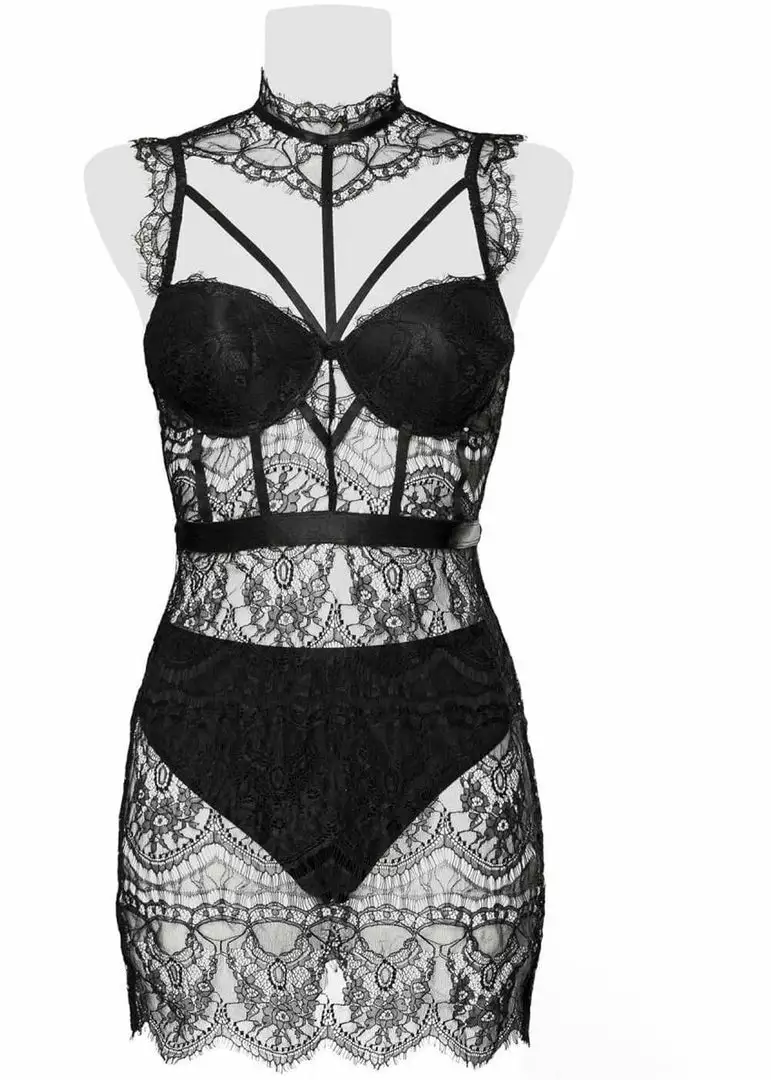 Grey Velvet Tess Lace Set Black 6 Grey Velvet Tess Lace Set Black