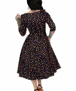 Hearts & Roses Ophelia Polkadot 50's Swing Dress Black New In 11 Hearts & Roses Ophelia Polkadot 50's Swing Dress Black New In