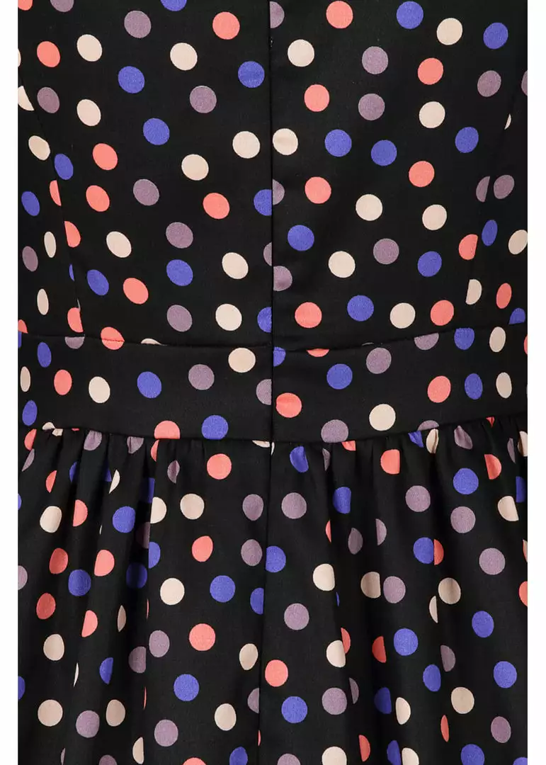 Hearts & Roses Ophelia Polkadot 50's Swing Dress Black New In 8 Hearts & Roses Ophelia Polkadot 50's Swing Dress Black New In