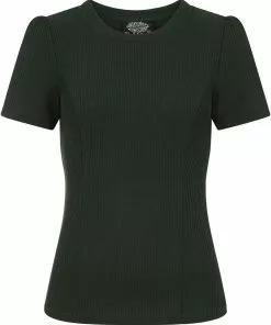 Hearts & Roses Susan Knitted 60's Top Green New In